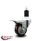 Service Caster 3'' Maroon Poly Swivel 1-1/2'' Expanding Stem Caster Total Lock Brake SCC-EXTTL20S314-PPUB-MRN-112 - alternate 3